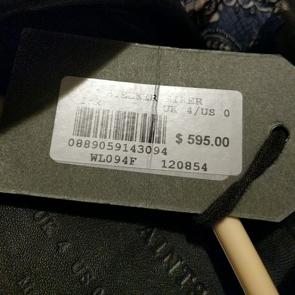 All Saints Bleeker Leather Jacket Black Moto - Picture 7 of 7